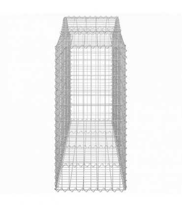 vidaXL Arched Gabion Baskets 8 pcs 200x50x100/120 cm Galvanised Iron
