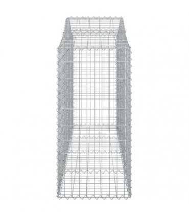 vidaXL Arched Gabion Baskets 12 pcs 200x50x100/120 cm Galvanised Iron