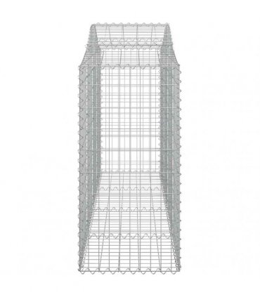 vidaXL Arched Gabion Baskets 18 pcs 200x50x100/120 cm Galvanised Iron