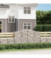 vidaXL Arched Gabion Baskets 5 pcs 200x50x120/140 cm Galvanised Iron
