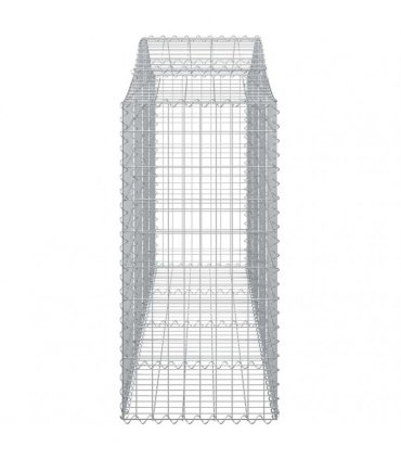 vidaXL Arched Gabion Baskets 5 pcs 200x50x120/140 cm Galvanised Iron