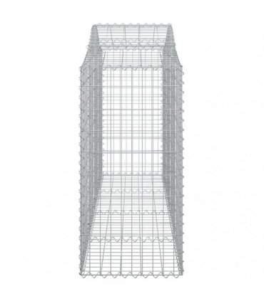 vidaXL Arched Gabion Baskets 6 pcs 200x50x120/140 cm Galvanised Iron