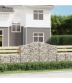 vidaXL Arched Gabion Baskets 7 pcs 200x50x120/140 cm Galvanised Iron