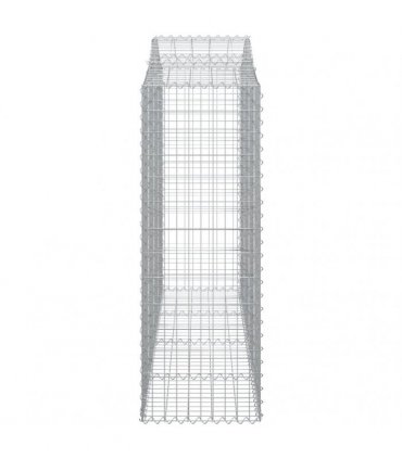 vidaXL Arched Gabion Baskets 3 pcs 200x50x140/160 cm Galvanised Iron