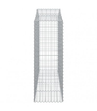 vidaXL Arched Gabion Baskets 4 pcs 200x50x140/160 cm Galvanised Iron