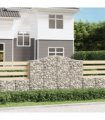 vidaXL Arched Gabion Baskets 8 pcs 200x50x140/160 cm Galvanised Iron