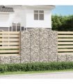 vidaXL Arched Gabion Baskets 3 pcs 200x50x200/220 cm Galvanised Iron