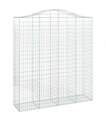 vidaXL Arched Gabion Baskets 4 pcs 200x50x220/240 cm Galvanised Iron