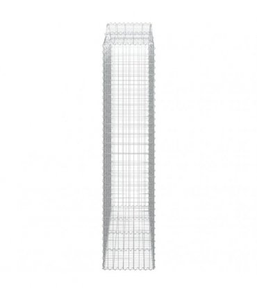 vidaXL Arched Gabion Baskets 4 pcs 200x50x220/240 cm Galvanised Iron