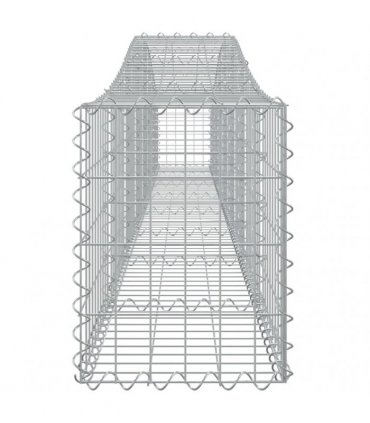 vidaXL Arched Gabion Baskets 2 pcs 400x30x40/60 cm Galvanised Iron