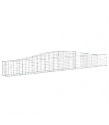 vidaXL Arched Gabion Baskets 3 pcs 400x30x40/60 cm Galvanised Iron