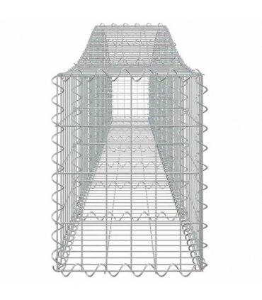 vidaXL Arched Gabion Baskets 3 pcs 400x30x40/60 cm Galvanised Iron