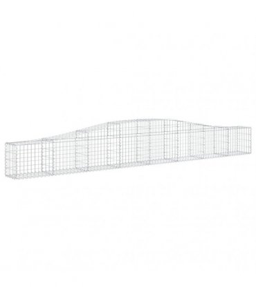 vidaXL Arched Gabion Baskets 5 pcs 400x30x40/60 cm Galvanised Iron