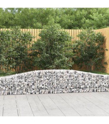 vidaXL Arched Gabion Baskets 6 pcs 400x30x40/60 cm Galvanised Iron