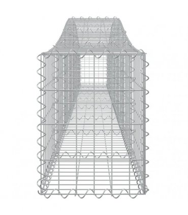 vidaXL Arched Gabion Baskets 7 pcs 400x30x40/60 cm Galvanised Iron