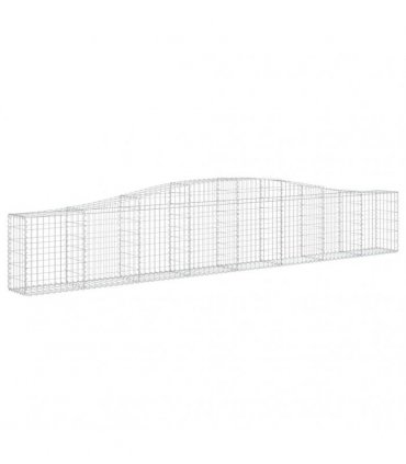 vidaXL Arched Gabion Baskets 3 pcs 400x30x60/80 cm Galvanised Iron