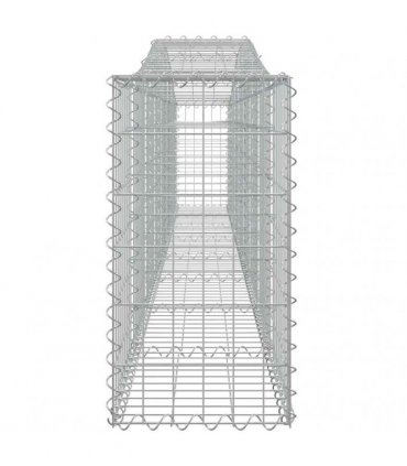 vidaXL Arched Gabion Baskets 3 pcs 400x30x60/80 cm Galvanised Iron