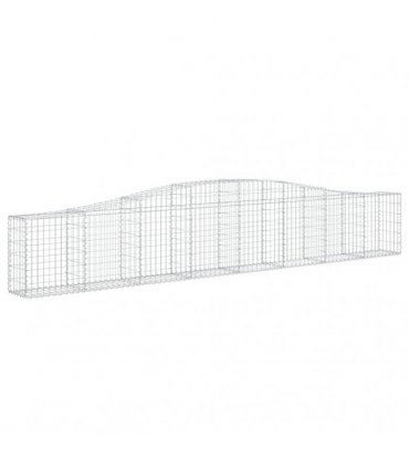 vidaXL Arched Gabion Baskets 5 pcs 400x30x60/80 cm Galvanised Iron