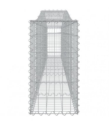vidaXL Arched Gabion Baskets 5 pcs 400x30x60/80 cm Galvanised Iron