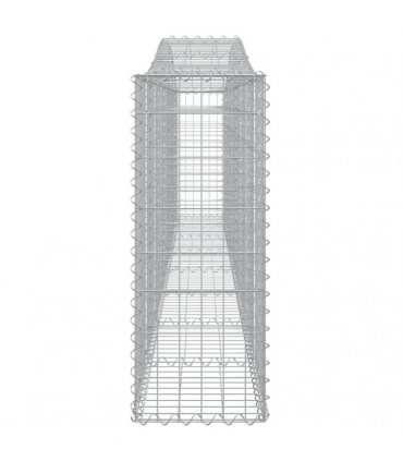 vidaXL Arched Gabion Baskets 3 pcs 400x30x80/100 cm Galvanised Iron