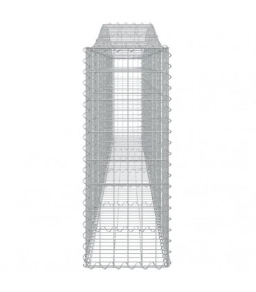 vidaXL Arched Gabion Baskets 5 pcs 400x30x80/100 cm Galvanised Iron