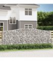 vidaXL Arched Gabion Baskets 6 pcs 400x30x140/160 cm Galvanised Iron