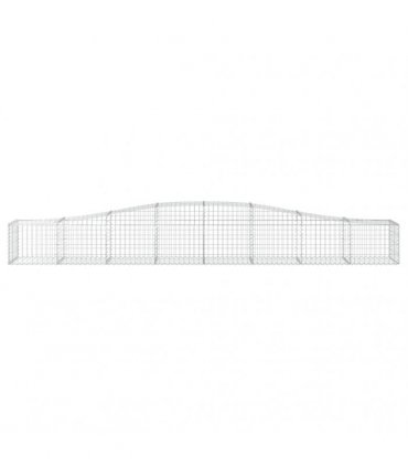 vidaXL Arched Gabion Baskets 2 pcs 400x50x40/60 cm Galvanised Iron