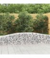 vidaXL Arched Gabion Baskets 3 pcs 400x50x40/60 cm Galvanised Iron