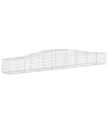 vidaXL Arched Gabion Baskets 3 pcs 400x50x40/60 cm Galvanised Iron