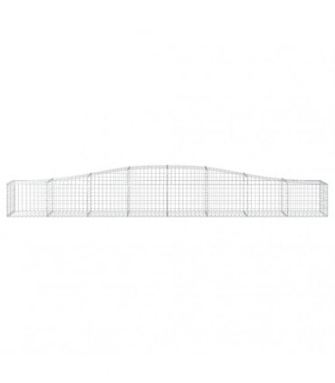 vidaXL Arched Gabion Baskets 3 pcs 400x50x40/60 cm Galvanised Iron