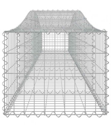 vidaXL Arched Gabion Baskets 3 pcs 400x50x40/60 cm Galvanised Iron