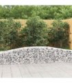vidaXL Arched Gabion Baskets 4 pcs 400x50x40/60 cm Galvanised Iron