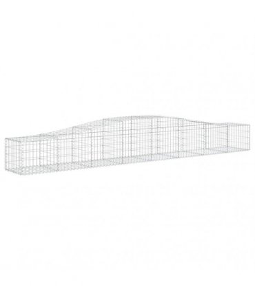 vidaXL Arched Gabion Baskets 5 pcs 400x50x40/60 cm Galvanised Iron