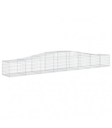 vidaXL Arched Gabion Baskets 6 pcs 400x50x40/60 cm Galvanised Iron