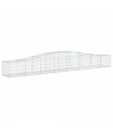 vidaXL Arched Gabion Baskets 9 pcs 400x50x40/60 cm Galvanised Iron