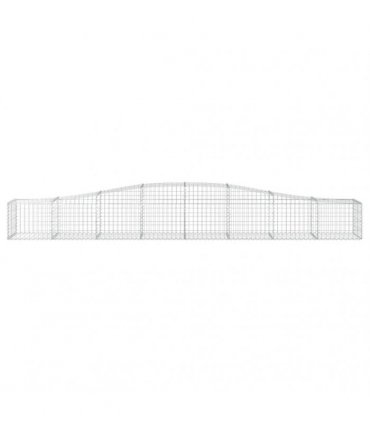 vidaXL Arched Gabion Baskets 9 pcs 400x50x40/60 cm Galvanised Iron