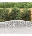 vidaXL Arched Gabion Baskets 10 pcs 400x50x40/60 cm Galvanised Iron