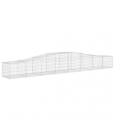 vidaXL Arched Gabion Baskets 10 pcs 400x50x40/60 cm Galvanised Iron