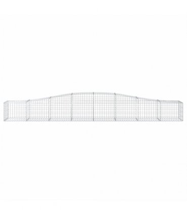 vidaXL Arched Gabion Baskets 10 pcs 400x50x40/60 cm Galvanised Iron