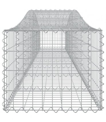 vidaXL Arched Gabion Baskets 10 pcs 400x50x40/60 cm Galvanised Iron