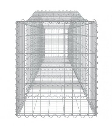 vidaXL Arched Gabion Baskets 5 pcs 400x50x60/80 cm Galvanised Iron