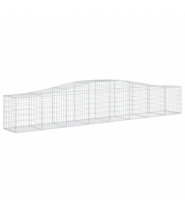 vidaXL Arched Gabion Baskets 6 pcs 400x50x60/80 cm Galvanised Iron