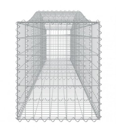 vidaXL Arched Gabion Baskets 8 pcs 400x50x60/80 cm Galvanised Iron