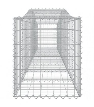 vidaXL Arched Gabion Baskets 10 pcs 400x50x60/80 cm Galvanised Iron