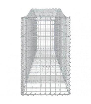 vidaXL Arched Gabion Baskets 8 pcs 400x50x80/100 cm Galvanised Iron