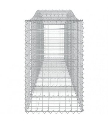 vidaXL Arched Gabion Baskets 10 pcs 400x50x80/100 cm Galvanised Iron