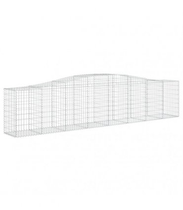vidaXL Arched Gabion Baskets 25 pcs 400x50x80/100 cm Galvanised Iron