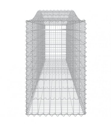vidaXL Arched Gabion Baskets 25 pcs 400x50x80/100 cm Galvanised Iron