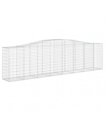 vidaXL Arched Gabion Baskets 5 pcs 400x50x100/120 cm Galvanised Iron