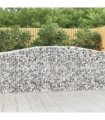 vidaXL Arched Gabion Baskets 6 pcs 400x50x100/120 cm Galvanised Iron
